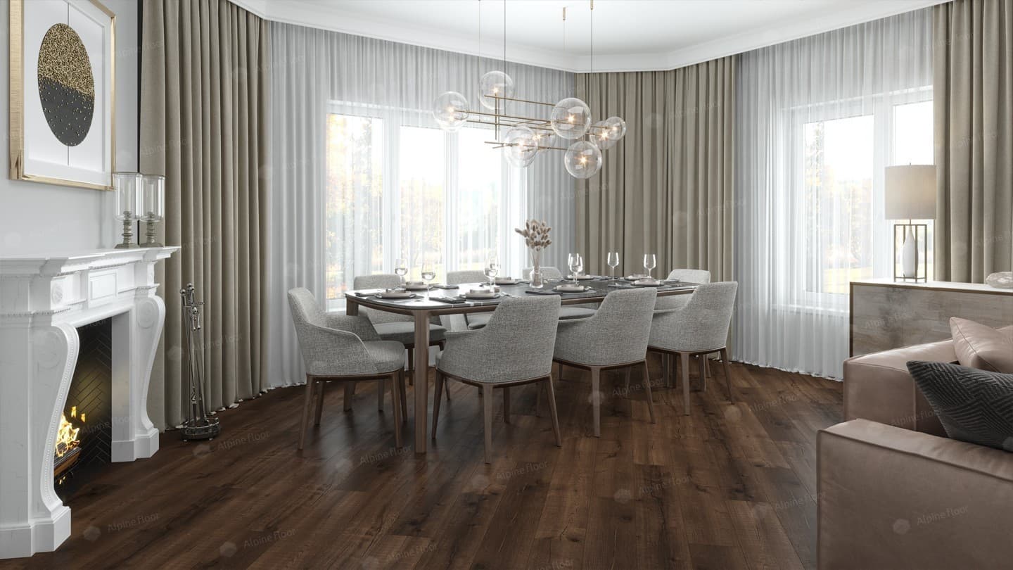 Кварц-виниловая плитка Alpine Floor Дуб Мокка Eco 2-2