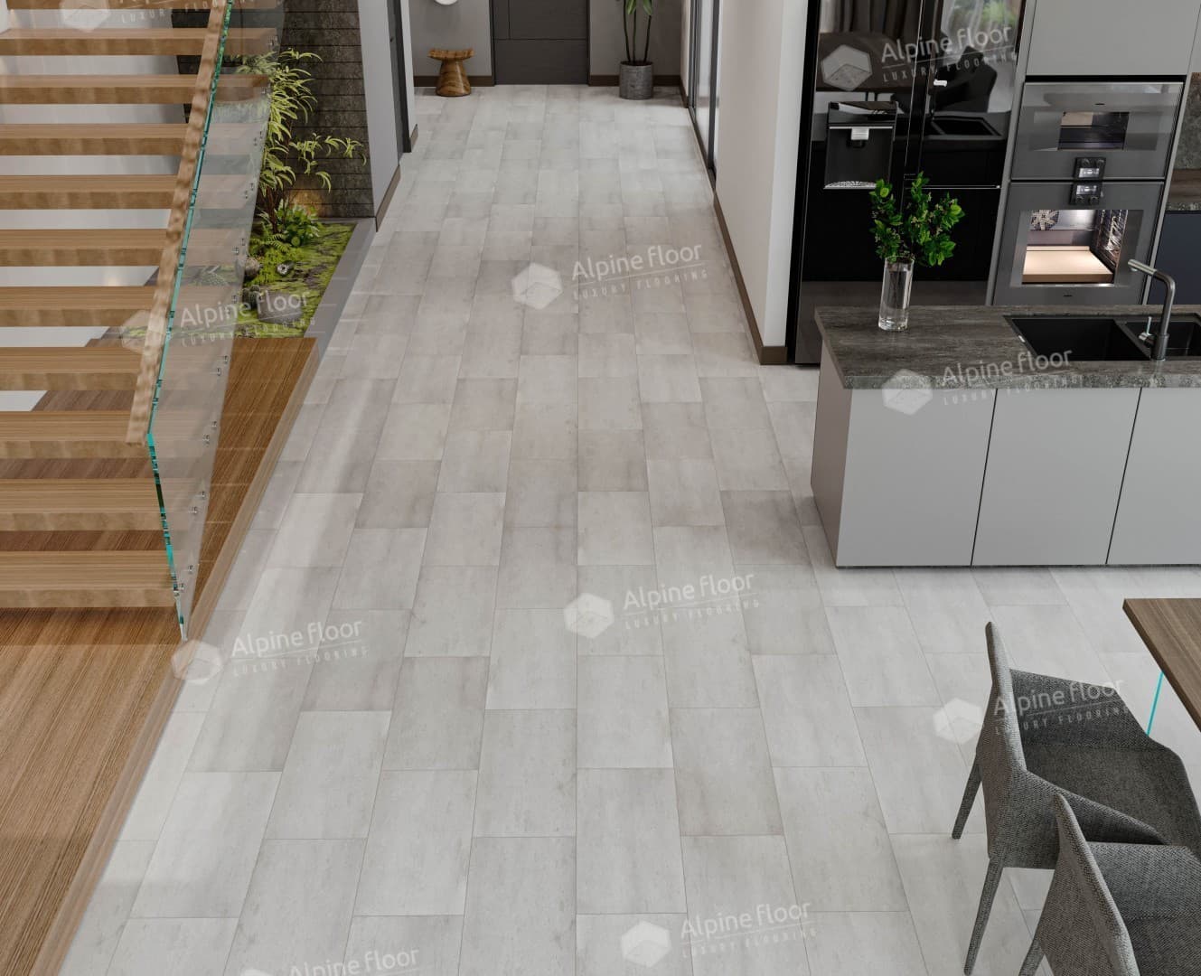Кварц-виниловая плитка Alpine Floor Дорсет Eco 4-7