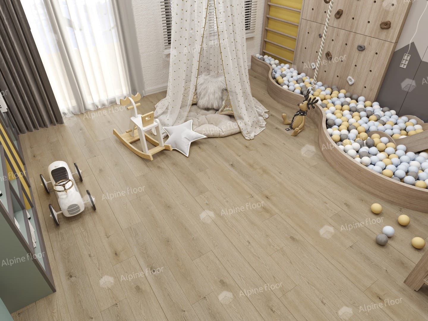 Виниловая плитка Alpine Floor Дуб Миндальный Eco 5-27
