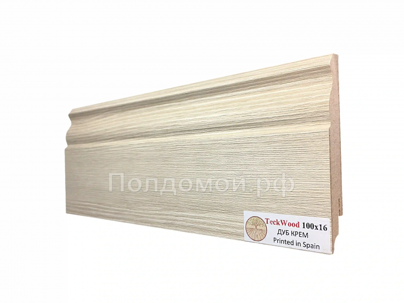 Плинтус МДФ Teckwood Дуб Крем