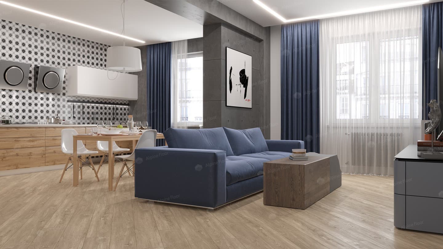 Кварц-виниловая плитка Alpine Floor Секвойя Коньячная Есо 6-2 Lvt