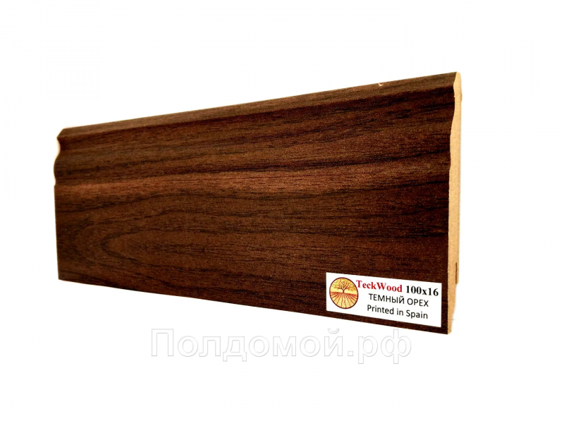 Плинтус МДФ Teckwood Темный Орех (Dark Walnut)