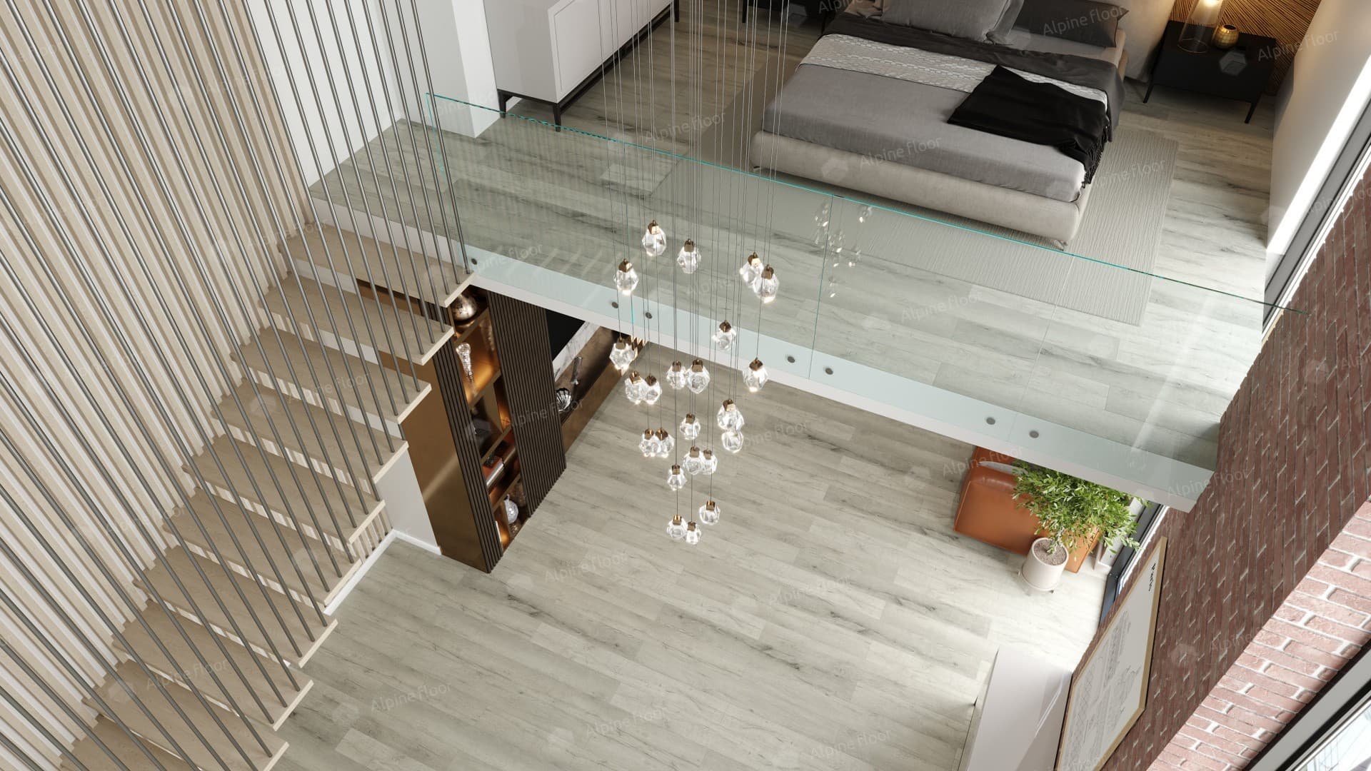 Кварц-виниловая плитка Alpine Floor Дуб Серебряный Eco 7-22 Aba
