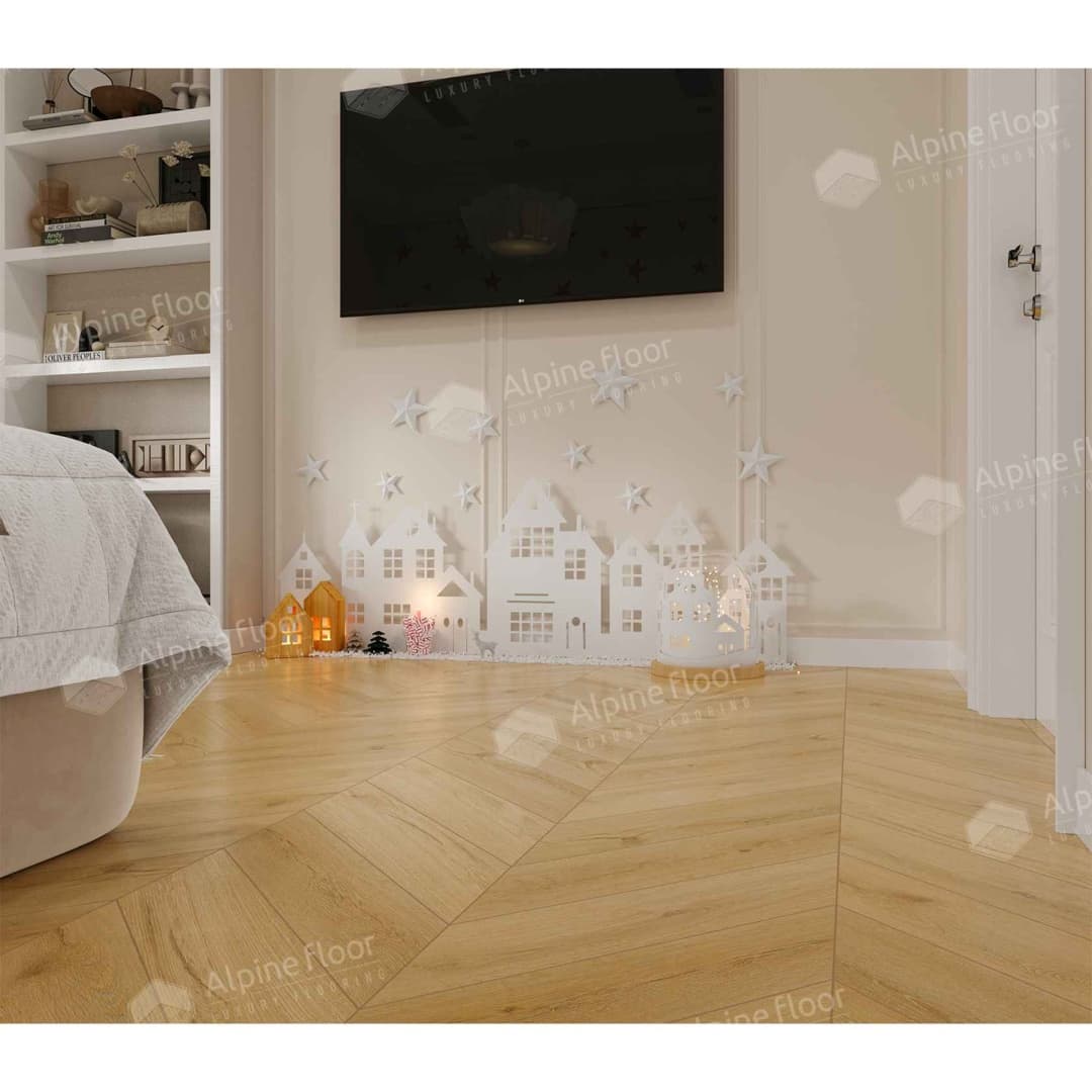 Кварц-виниловая плитка Alpine Floor Eco Caldo 18-20 Chevron