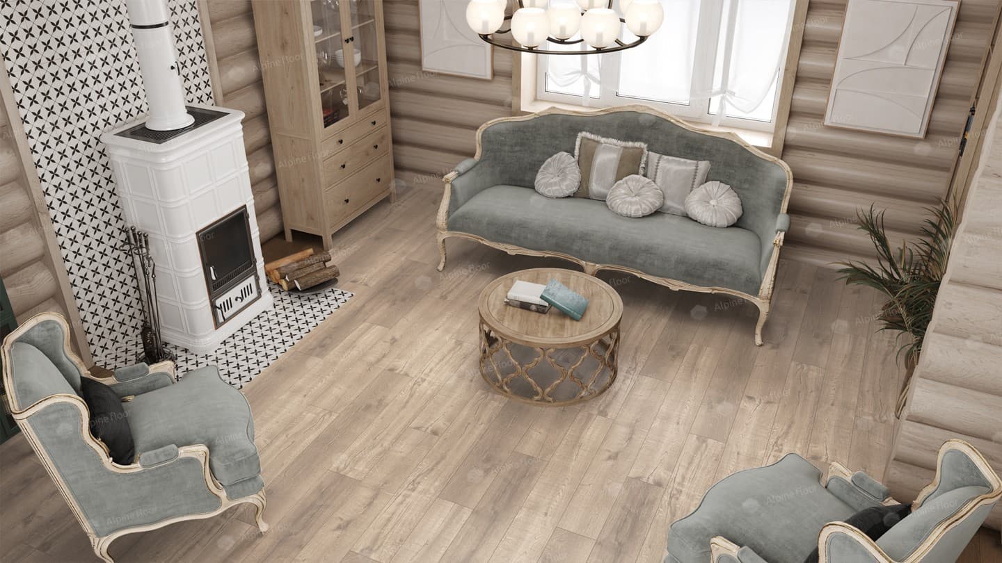 Кварц-виниловая плитка Alpine Floor Дуб Натуральный Eco 2-5