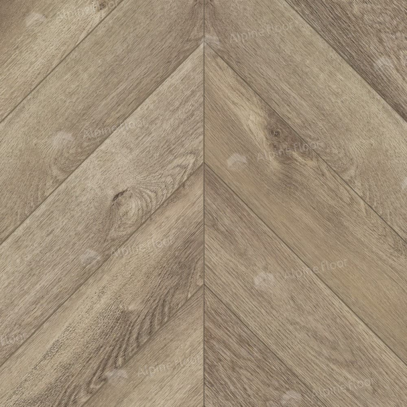 Виниловая плитка Alpine Floor Eco 20-3 Дуб Натуральный Отбеленный Chevron