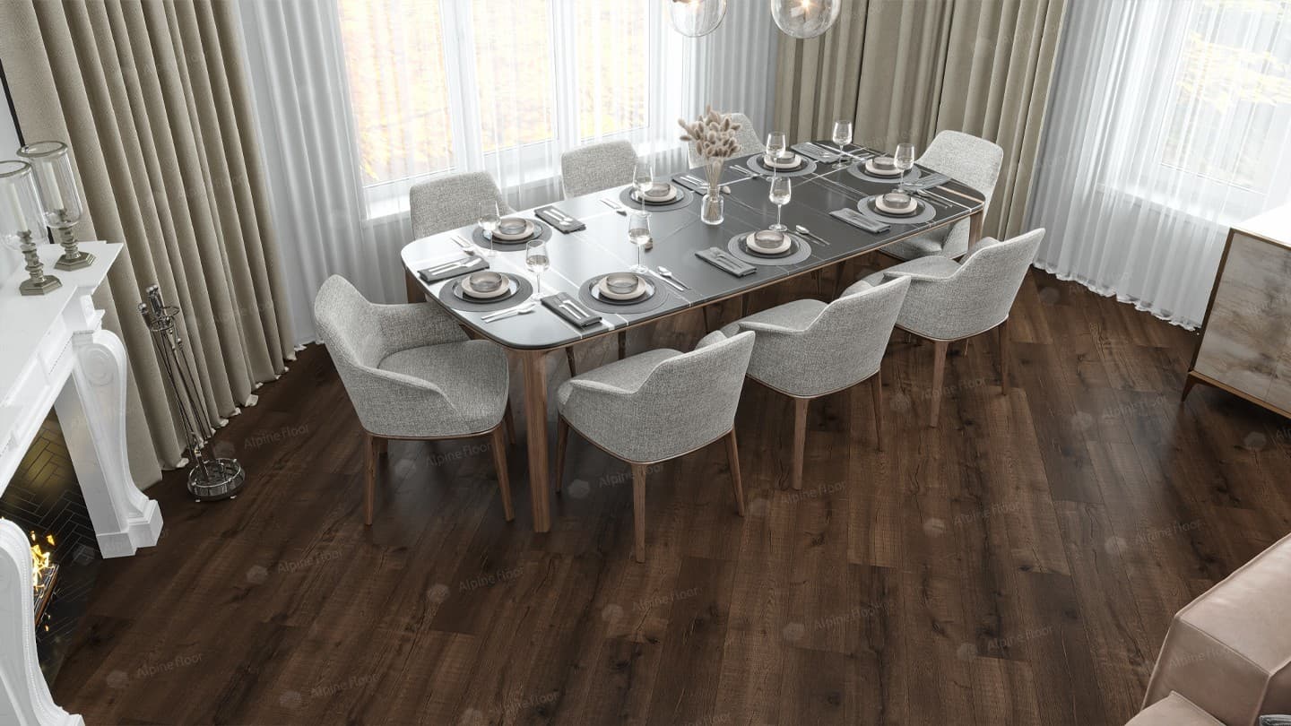 Кварц-виниловая плитка Alpine Floor Дуб Мокка Eco 2-2