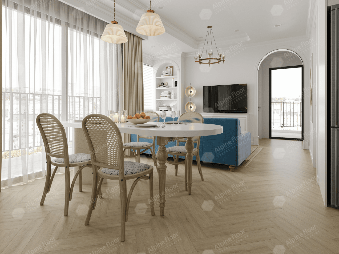 Кварц-виниловая плитка Alpine Floor Дуб Денеб Eco 13-25