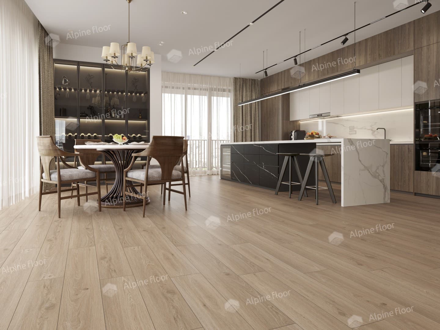 Виниловая плитка Alpine Floor Дуб Модера Eco 5-28