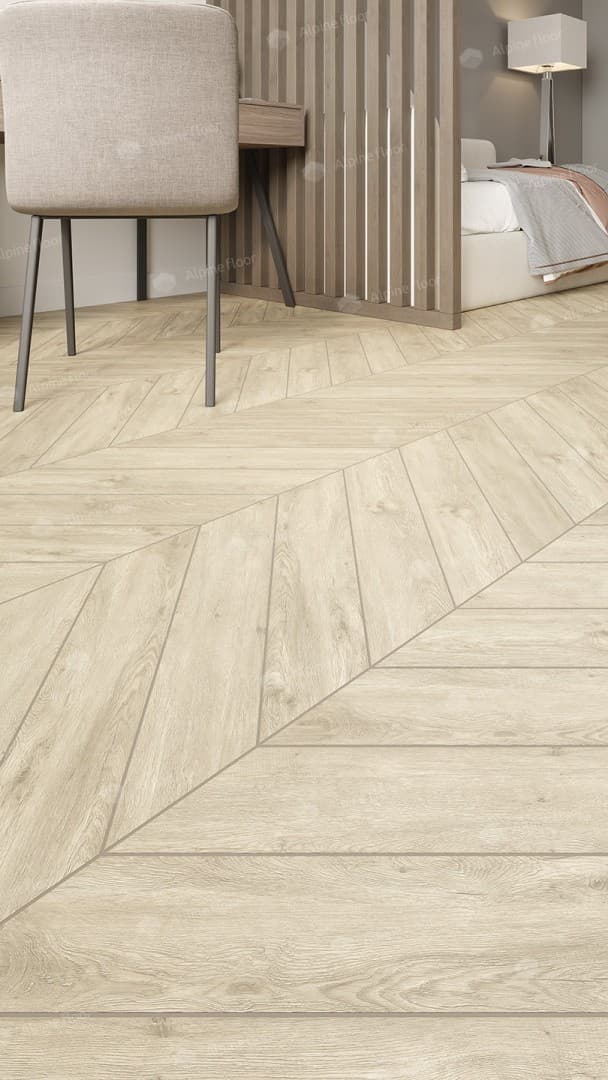 Кварц-виниловая плитка Alpine Floor Eco 18-7 Сонома Chevron