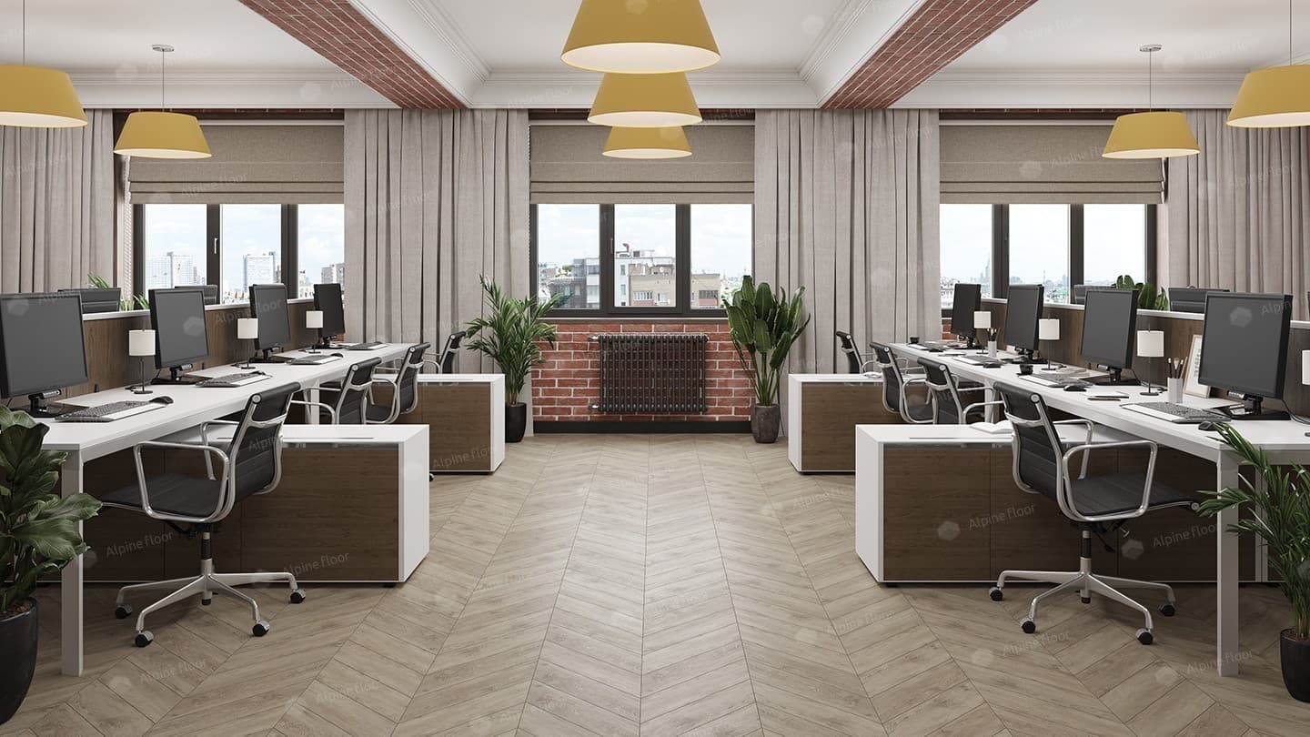 Кварц-виниловая плитка Alpine Floor Eco 18-11 Карите Chevron