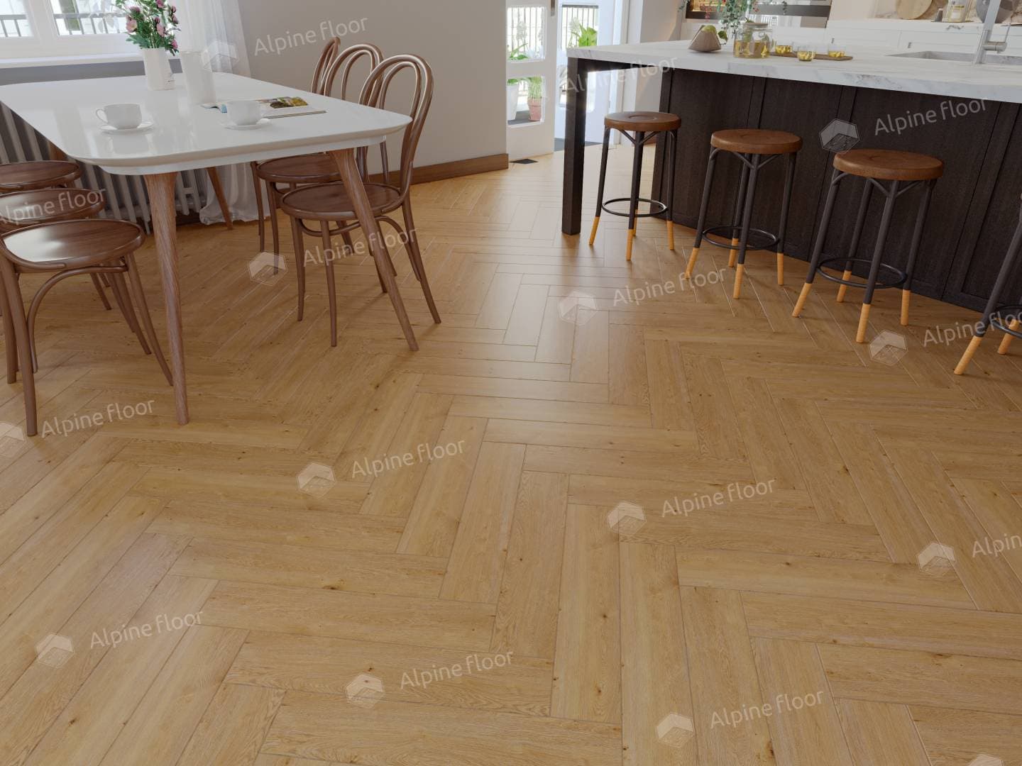 Кварц-виниловая плитка Alpine Floor Дуб Хатиса Eco 13-27