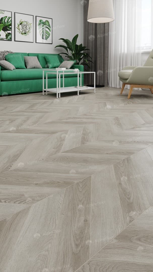 Виниловая плитка Alpine Floor Eco 20-1 Дуб Фантазия Chevron