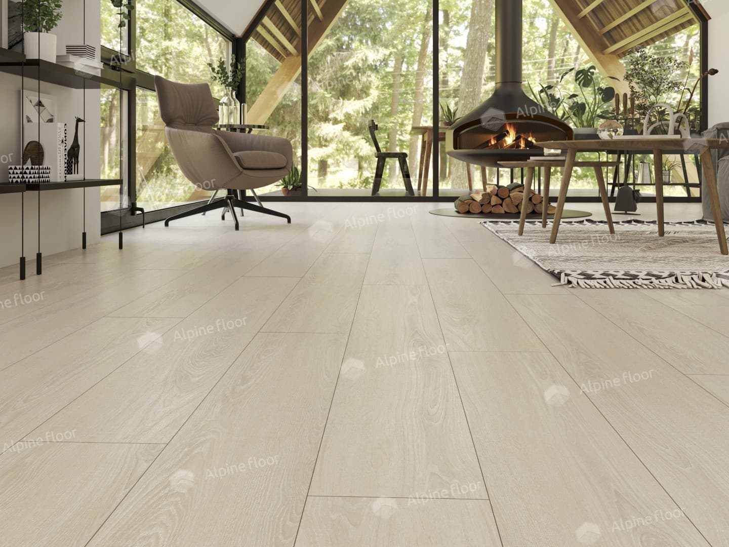 Виниловая плитка Alpine Floor Дуб Снежный Eco 3-14