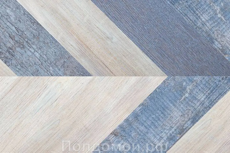 Замковое пробковое покрытие с фотопечатью Corkstyle Chevron Blue