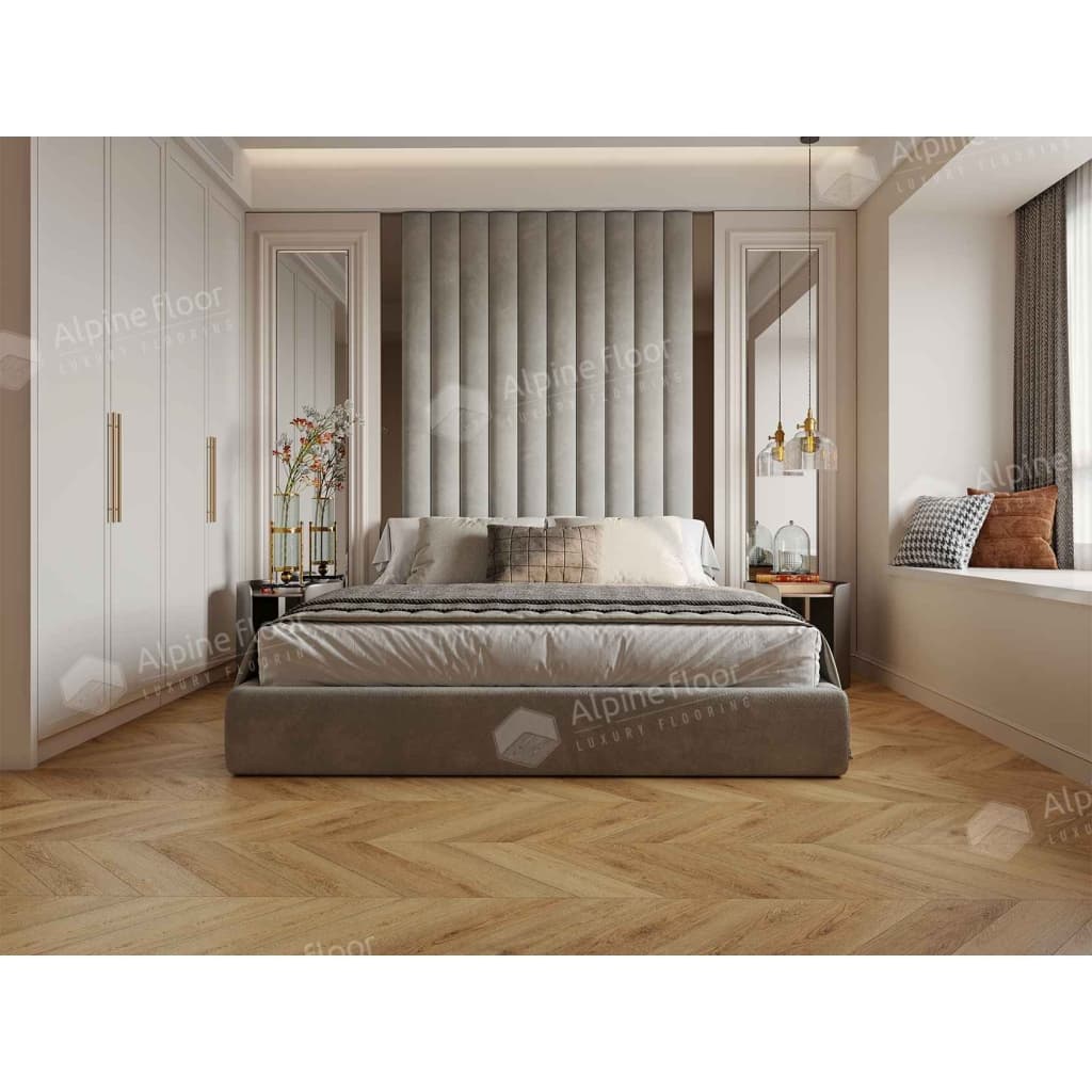Кварц-виниловая плитка Alpine Floor Eco 18-15 Дуб Буна Chevron