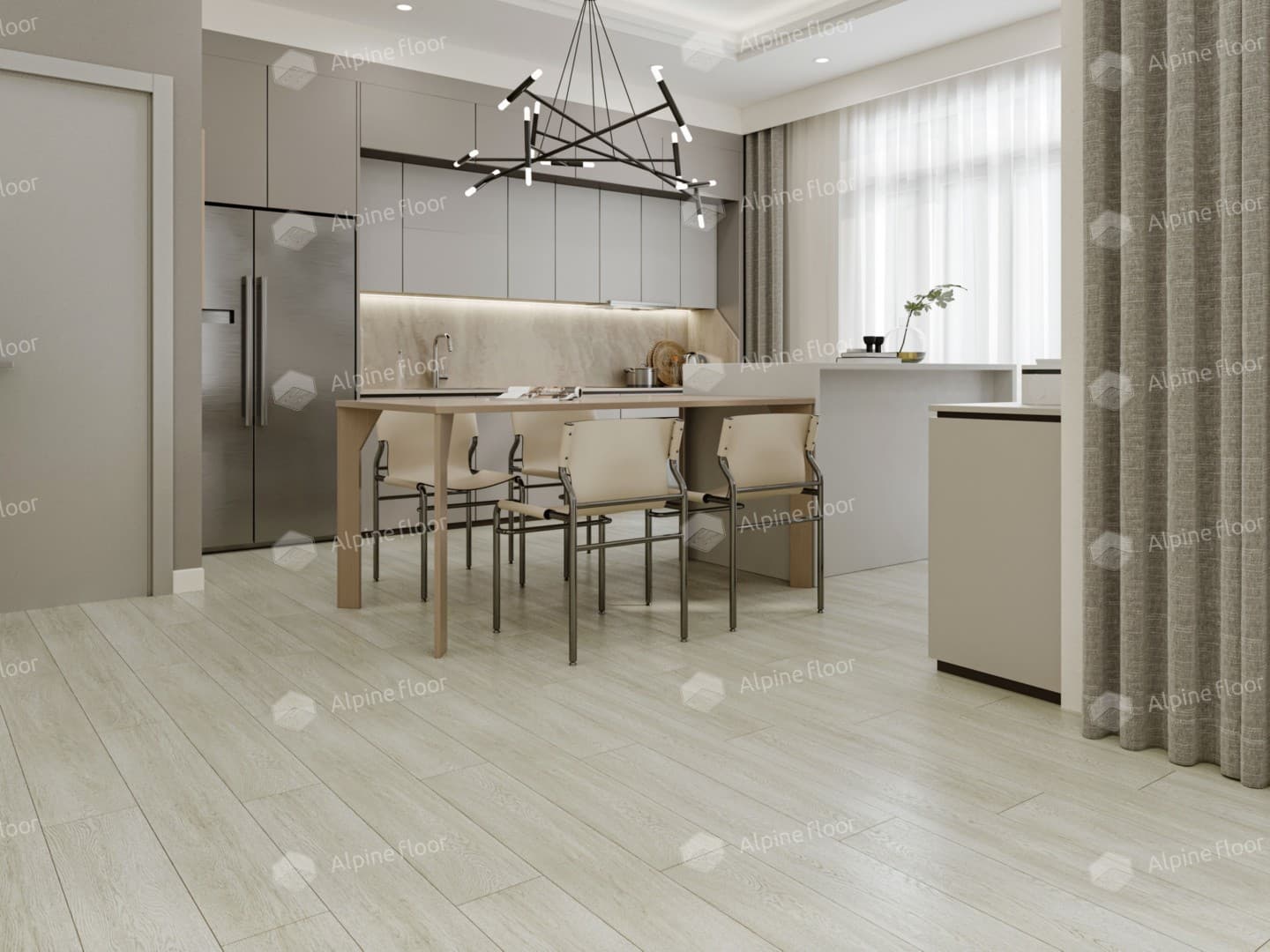 Кварц-виниловая плитка Alpine Floor Виваче Eco 14-201