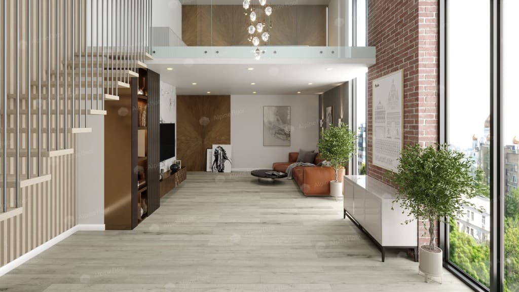 Кварц-виниловая плитка Alpine Floor Дуб Серебряный Eco 7-22 Aba