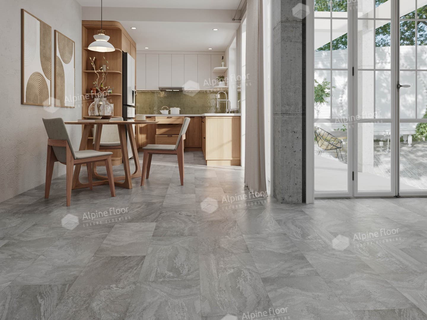 Кварц-виниловая плитка Alpine Floor Хэмпшир Eco 4-9