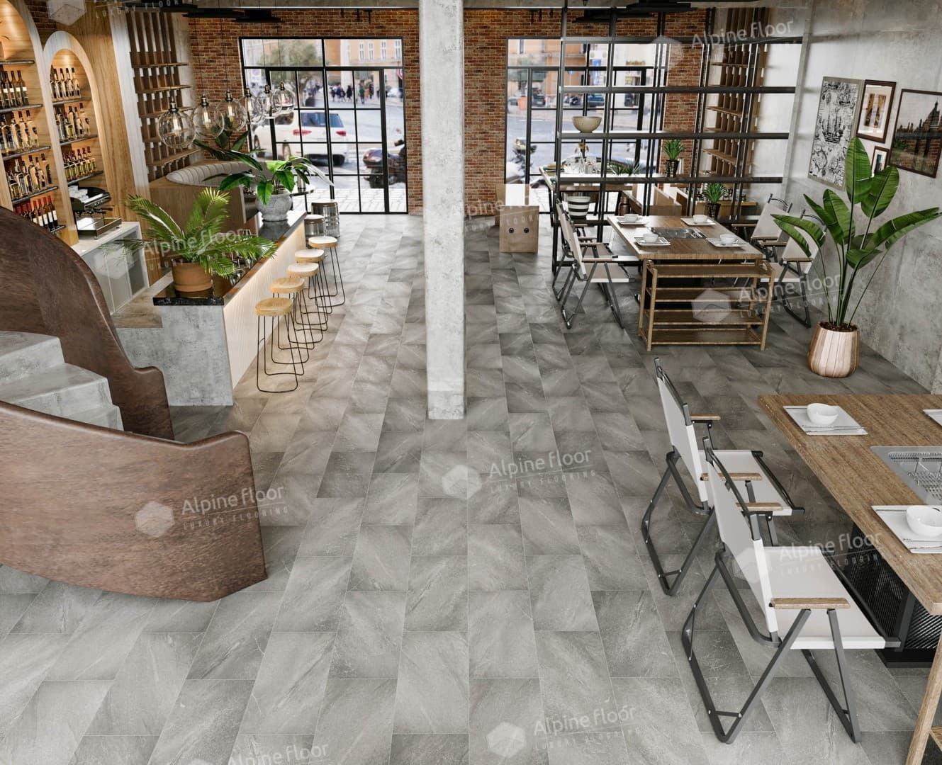 Кварц-виниловая плитка Alpine Floor Авенгтон Есо 4-4