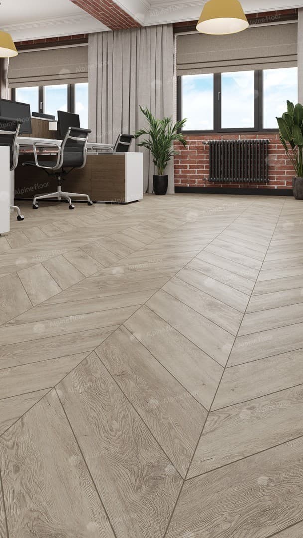 Кварц-виниловая плитка Alpine Floor Eco 18-11 Карите Chevron