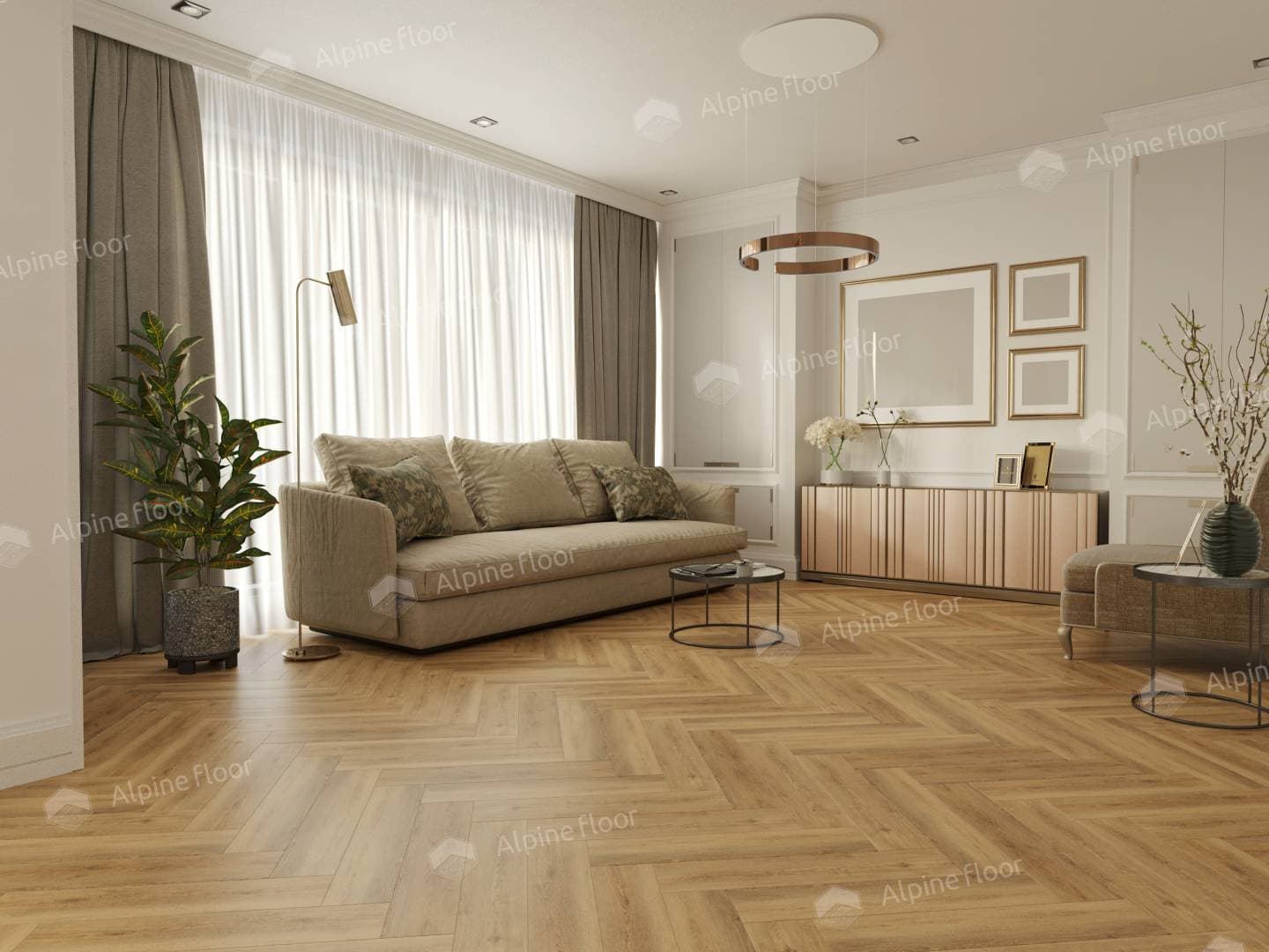 Кварц-виниловая плитка Alpine Floor Дуб Буна Eco 13-30