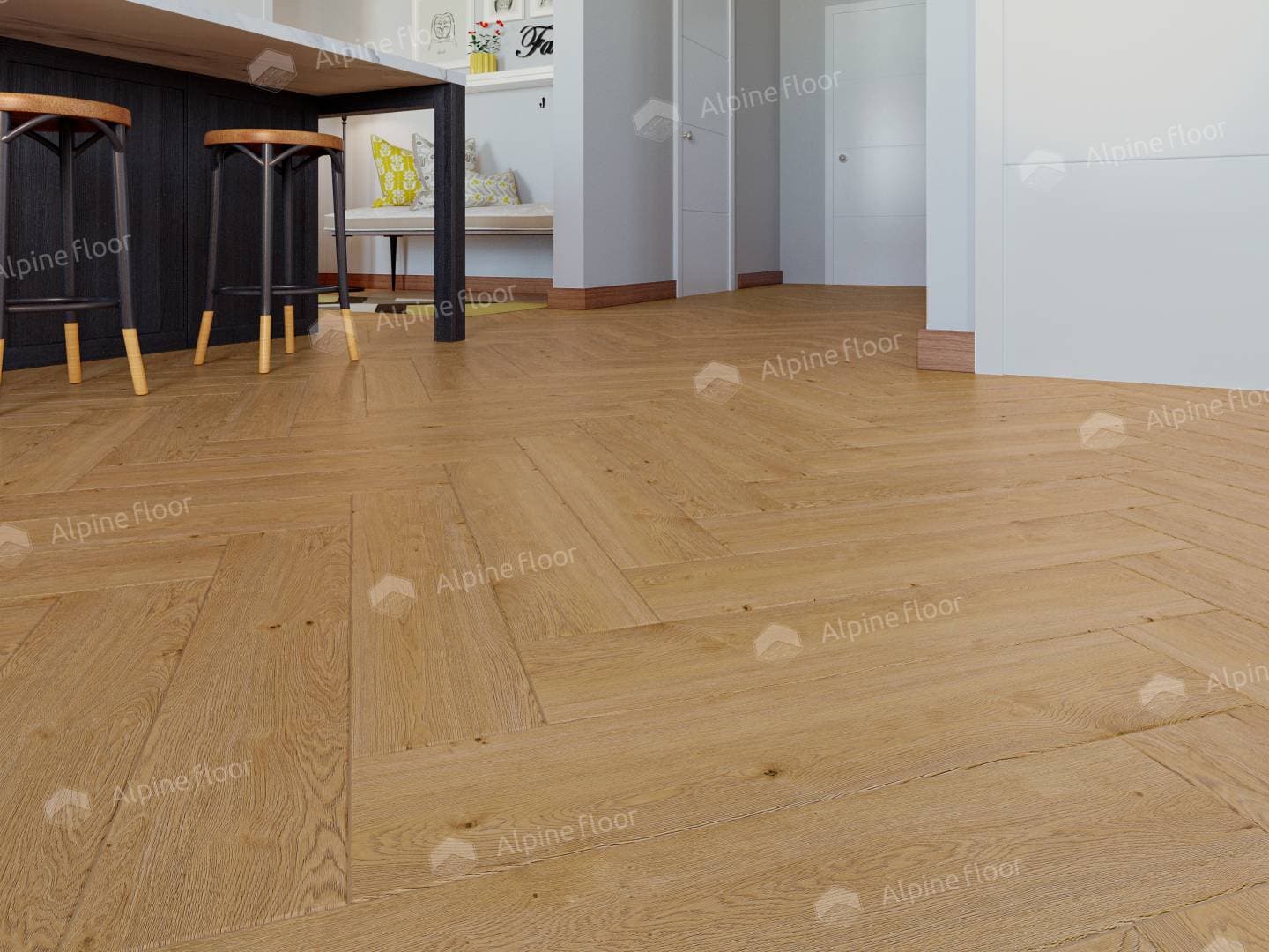 Кварц-виниловая плитка Alpine Floor Дуб Хатиса Eco 13-27