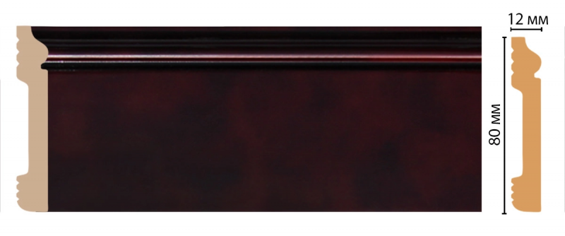 Плинтус полиуретановый Decomaster D005-62