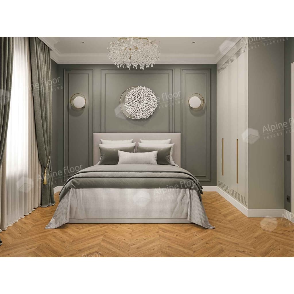 Кварц-виниловая плитка Alpine Floor Eco 18-16 Tesoro Chevron