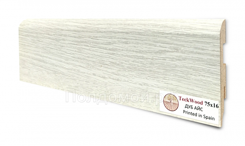 Плинтус МДФ Teckwood Дуб Айс