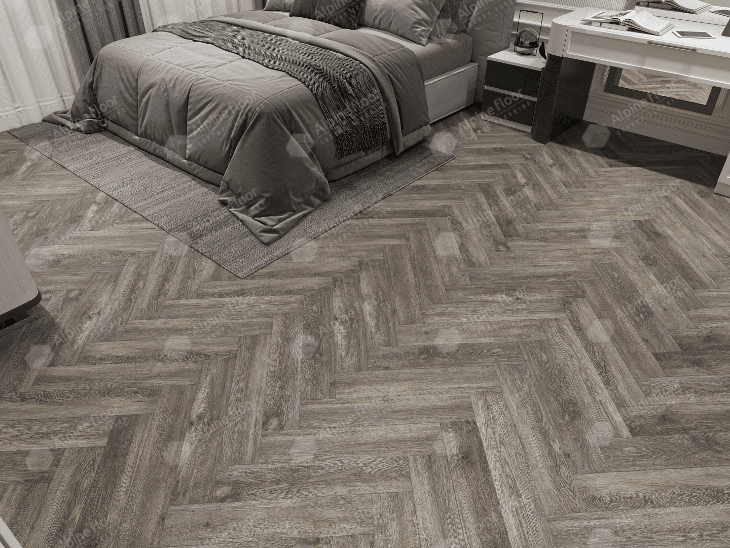 Кварц-виниловая плитка Alpine Floor Венге Грей Eco 13-8