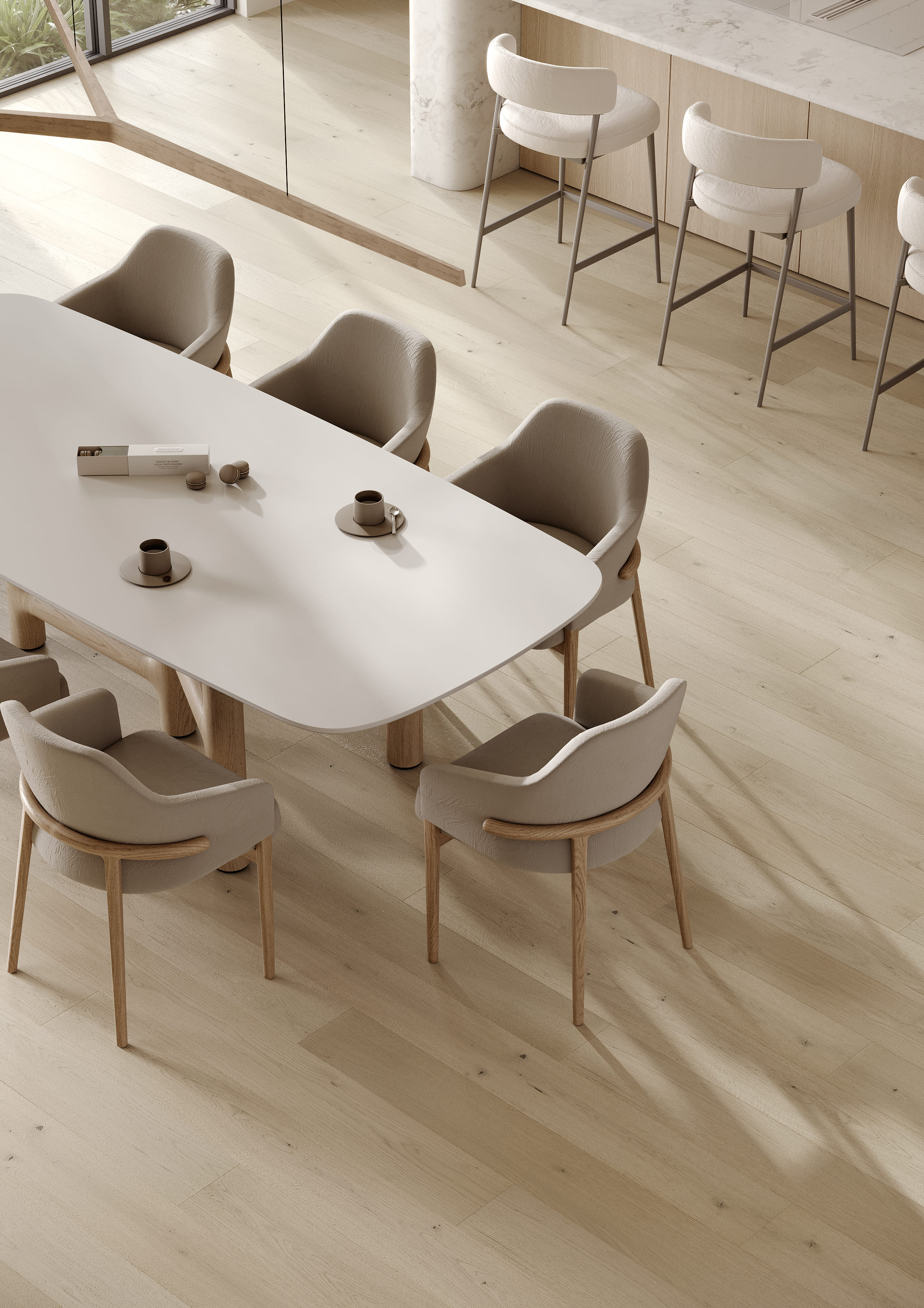 Кварц-виниловый паркет Quartz Parquet 1258-06 Дуб Маскарпоне
