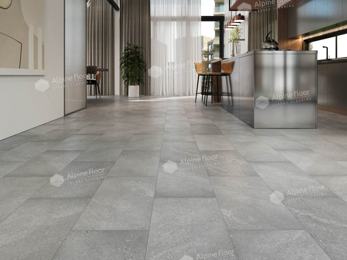 Кварц-виниловая плитка Alpine Floor Блайд Eco 4-14