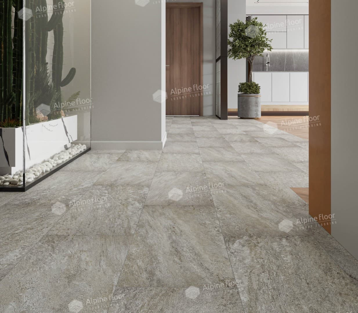 Кварц-виниловая плитка Alpine Floor Шеффилд Eco 4-13