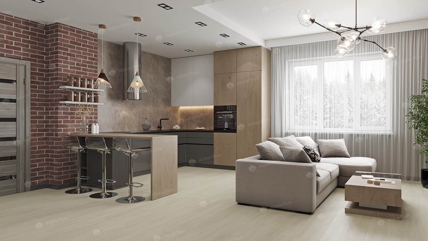 Кварц-виниловая плитка Alpine Floor Ленто Eco 14-5