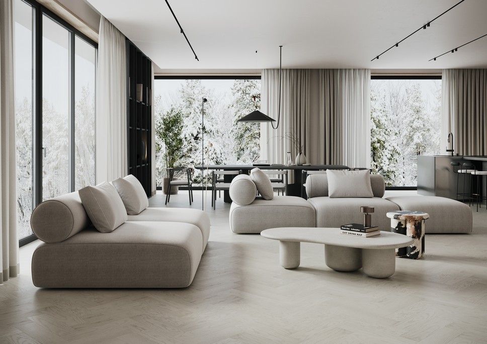 Кварц-виниловый паркет Quartz Parquet 44-408 Дуб Песочный