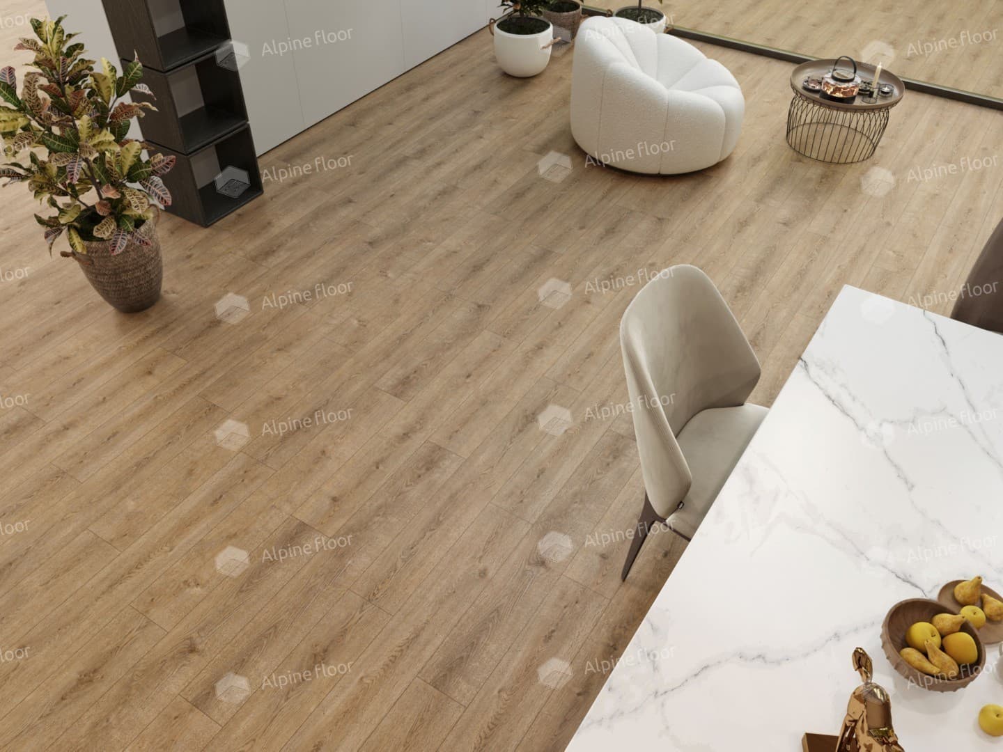 Кварц-виниловая плитка Alpine Floor Ларгетто Eco 14-301