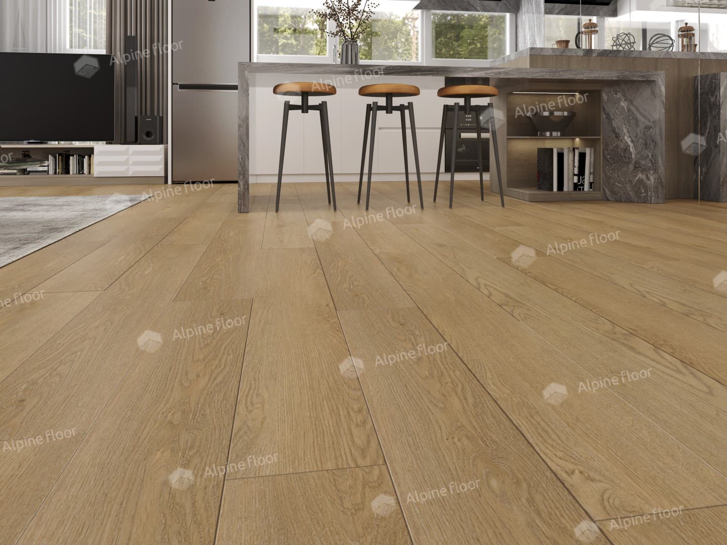 Кварц-виниловая плитка Alpine Floor Eco 173-6 Mc Клен Классический