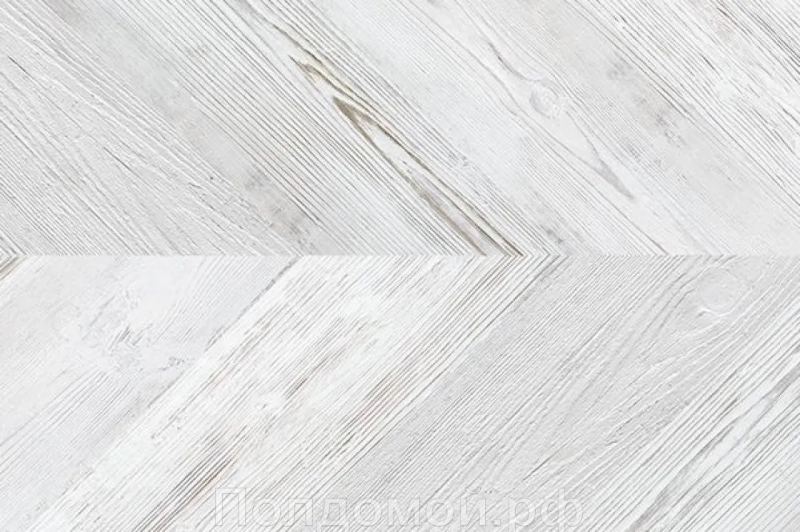 Замковое пробковое покрытие с фотопечатью Corkstyle Chevron White