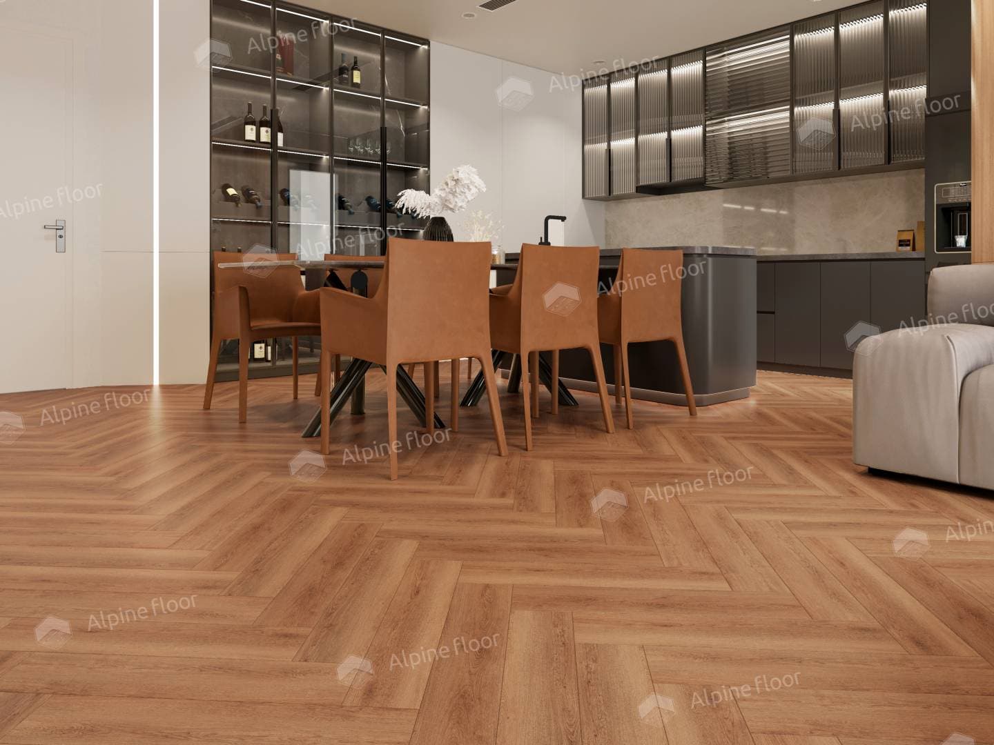 Кварц-виниловая плитка Alpine Floor Дуб Капелла Eco 13-31
