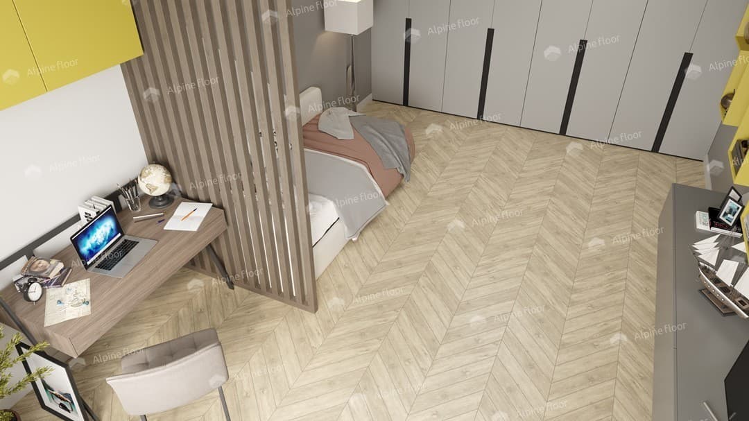 Виниловая плитка Alpine Floor Eco 20-7 Сонома Chevron