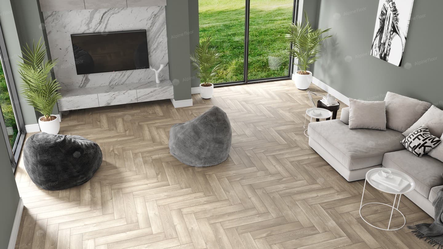 Виниловая плитка Alpine Floor Есо 16-5 Дуб Натуральный Отбеленный
