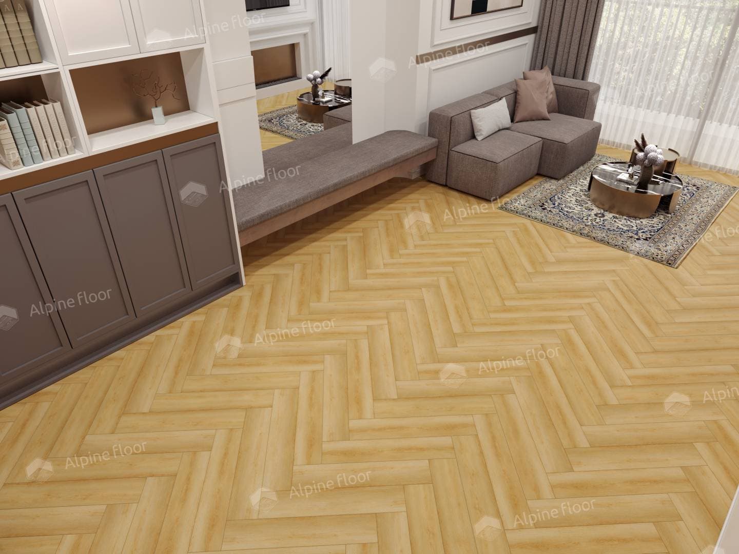 Кварц-виниловая плитка Alpine Floor Дуб Батейн Eco 13-29