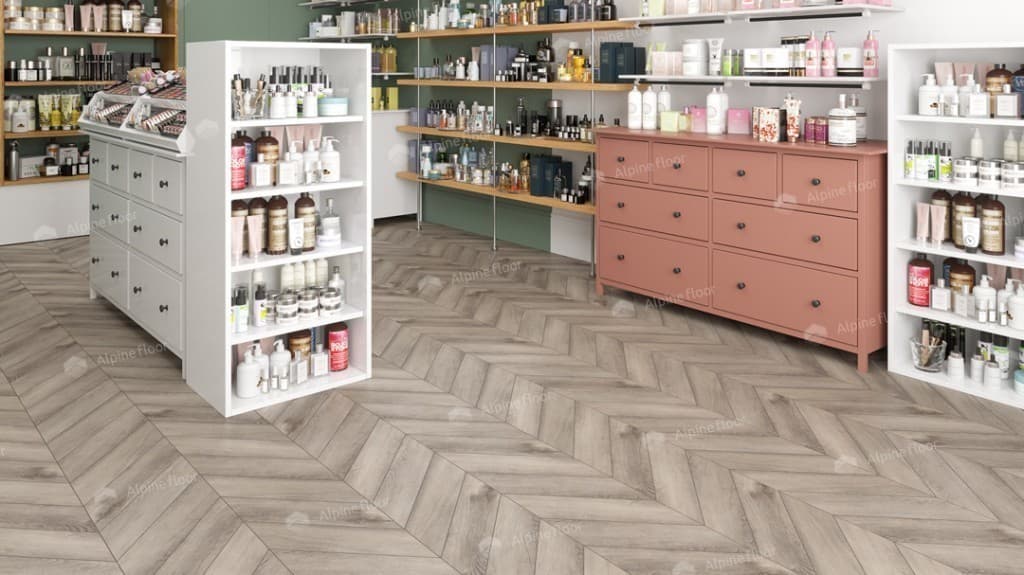 Виниловая плитка Alpine Floor Eco 20-8 Дуб Исида Chevron