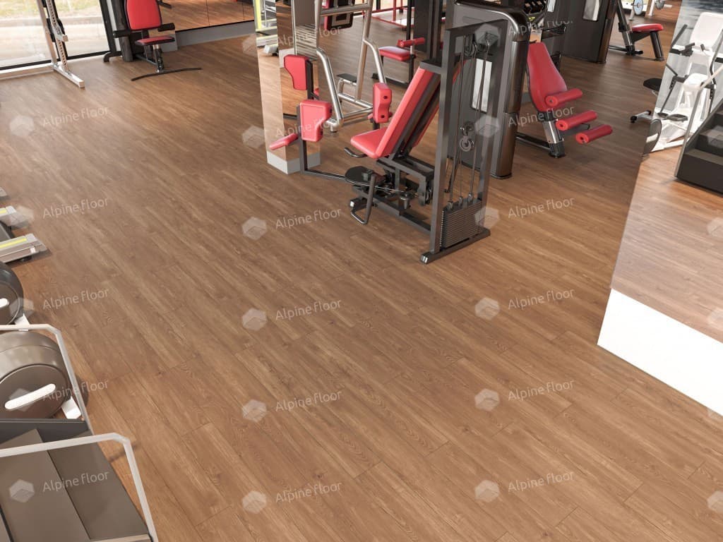 Кварц-виниловая плитка Alpine Floor Секвойя Темная Есо 6-12 Lvt