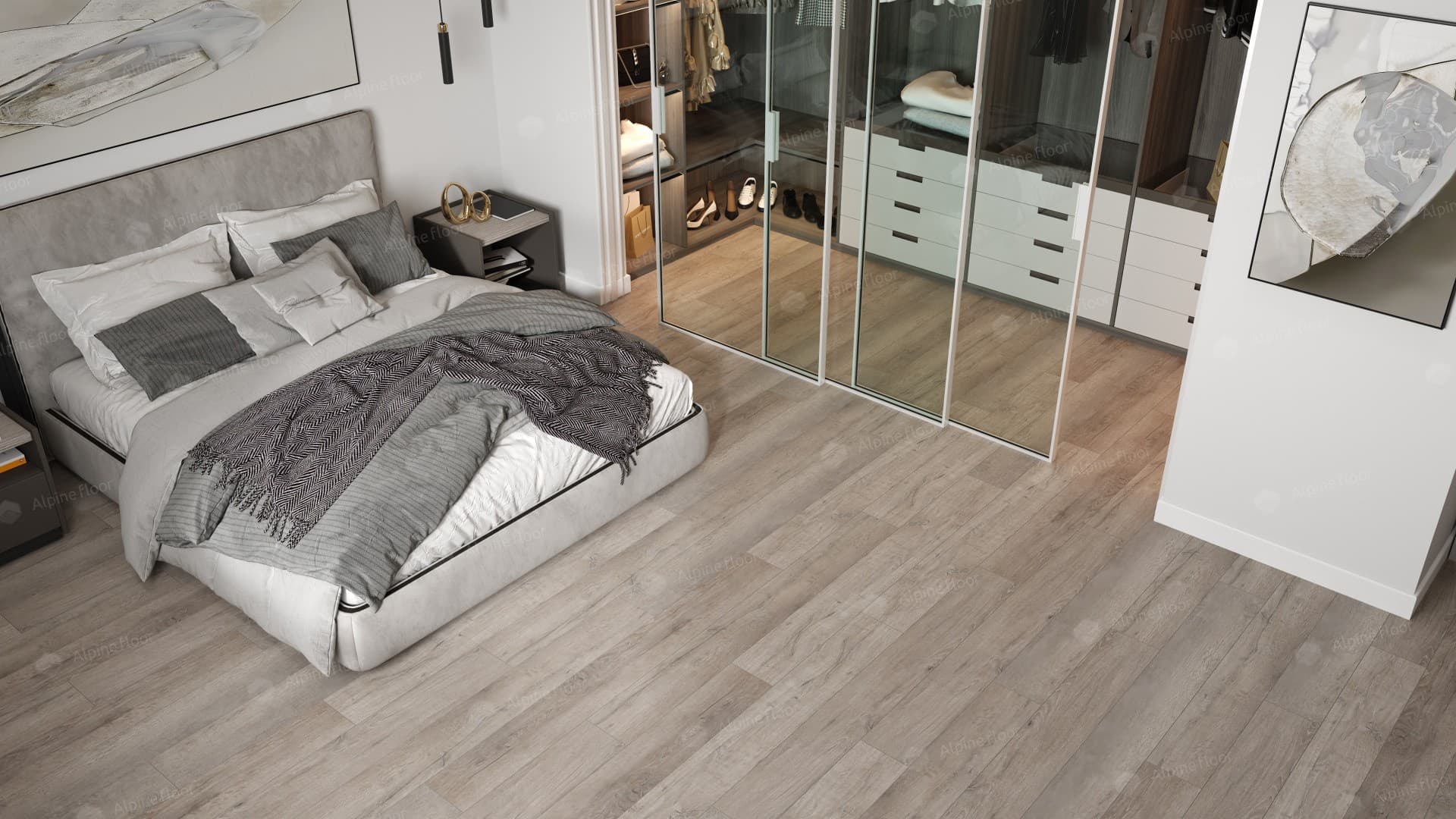 Кварц-виниловая плитка Alpine Floor Дуб Состаренный Eco 7-15 Aba