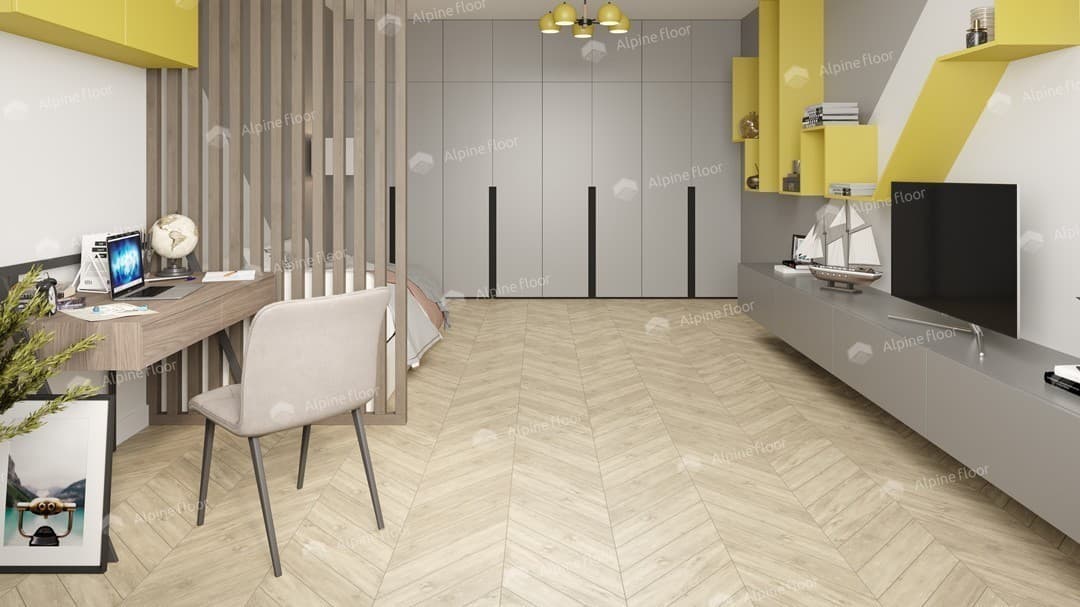 Виниловая плитка Alpine Floor Eco 20-7 Сонома Chevron