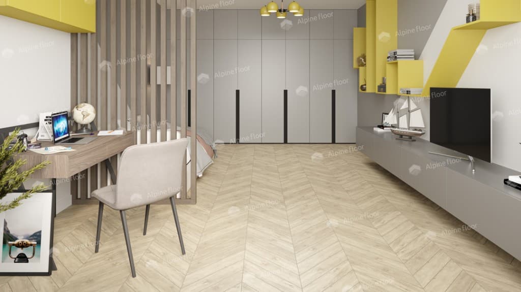 Виниловая плитка Alpine Floor Eco 20-7 Сонома Chevron