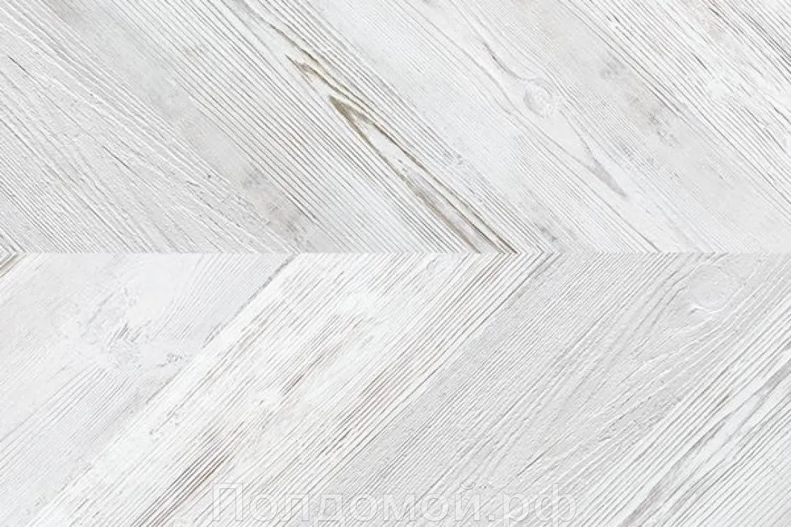 Клеевое пробковое покрытие с фотопечатью Corkstyle Chevron White