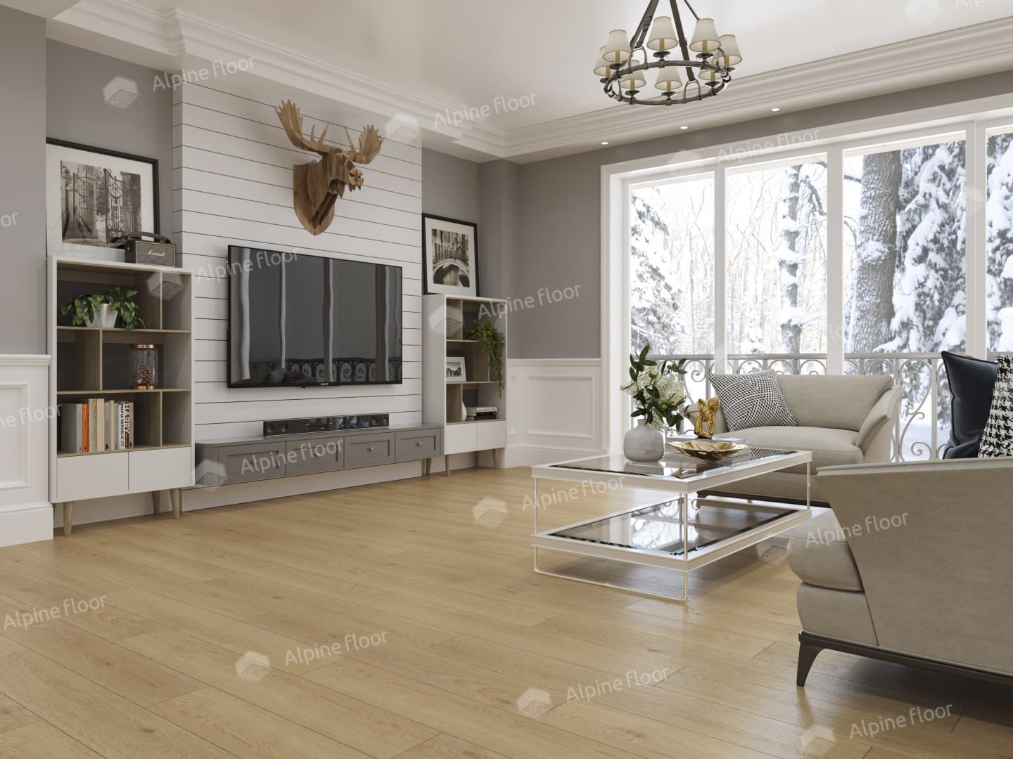 Виниловая плитка Alpine Floor Eco 3-37 Дуб Марципановый